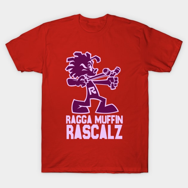 RaggaMuffinRascalz purple T-Shirt by Dedos The Nomad